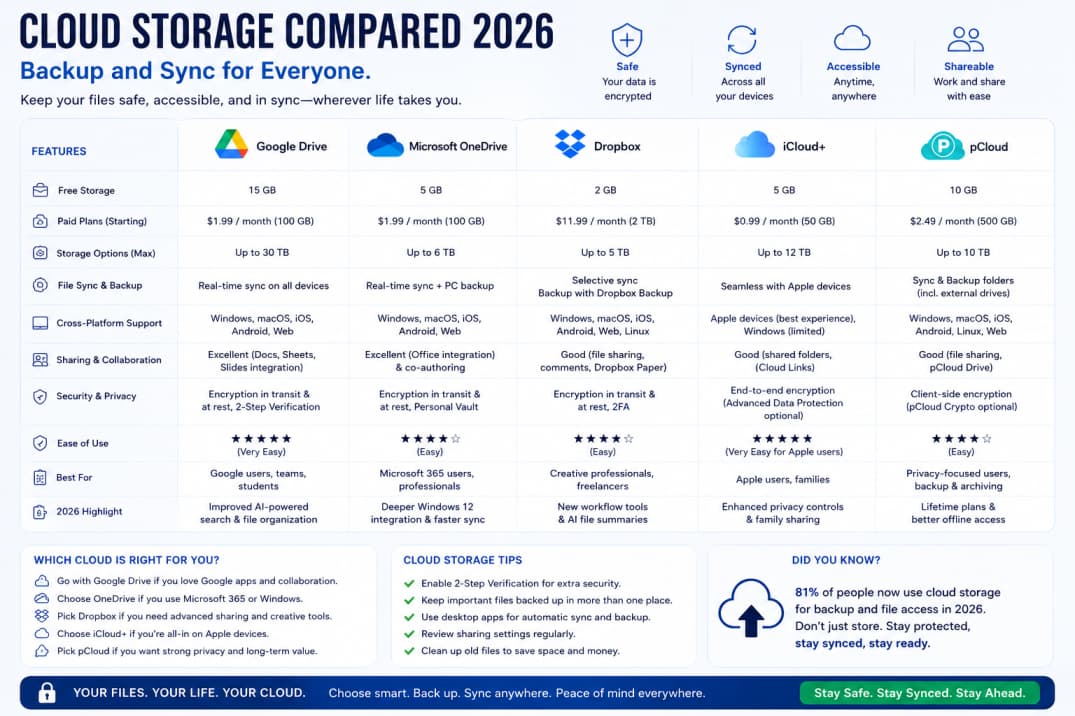 Cloud Storage Compared 2026: Backup and Sync for Everyone — Tech article cover