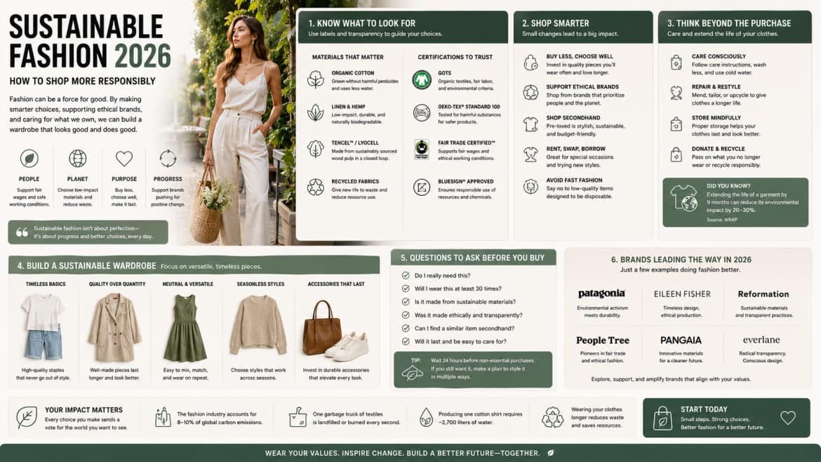 Sustainable Fashion 2026: How to Shop More Responsibly — Fashion article cover