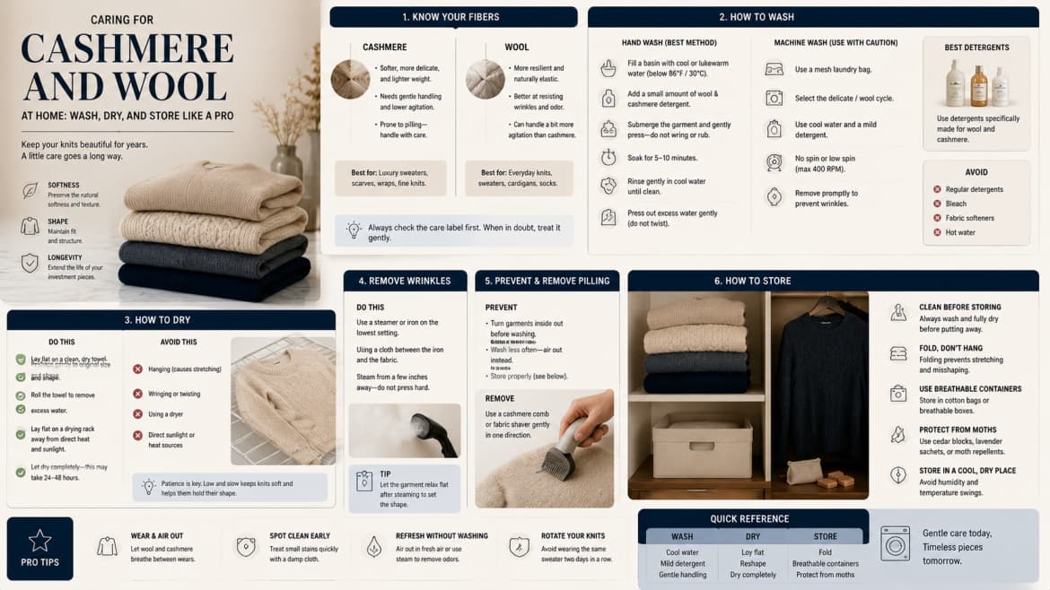 Caring for Cashmere and Wool at Home: Wash, Dry, and Store Like a Pro — Fashion article cover