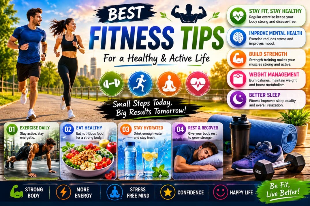 Best Fitness Tips for a Healthy and Active Life — Fitness article cover