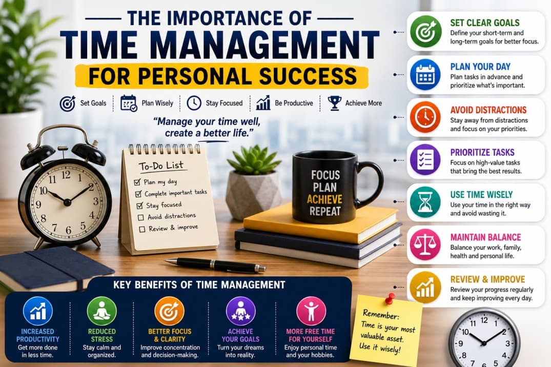 The Importance of Time Management for Personal Success — Self Improvement article cover