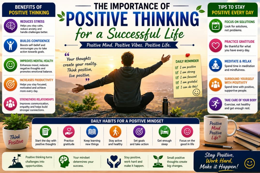 The Importance of Positive Thinking for a Successful Life — Motivation article cover