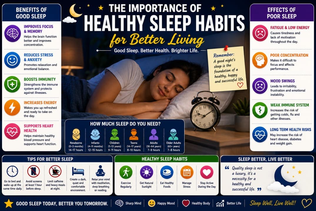 The Importance of Healthy Sleep Habits for Better Living — Wellness article cover